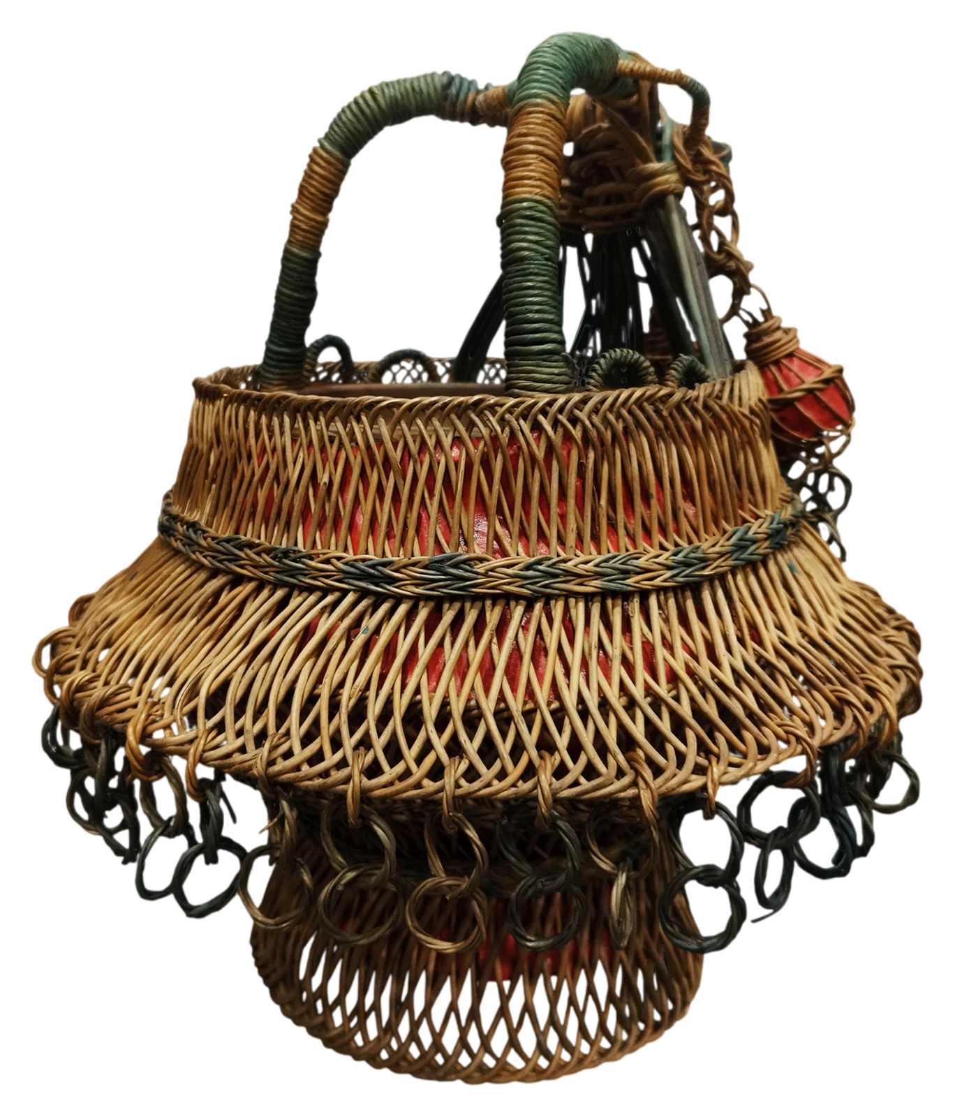 Woven willow wicker kangri basket